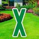 Festive Green Letter (X) Corrugated Plastic Yard Sign, 30in